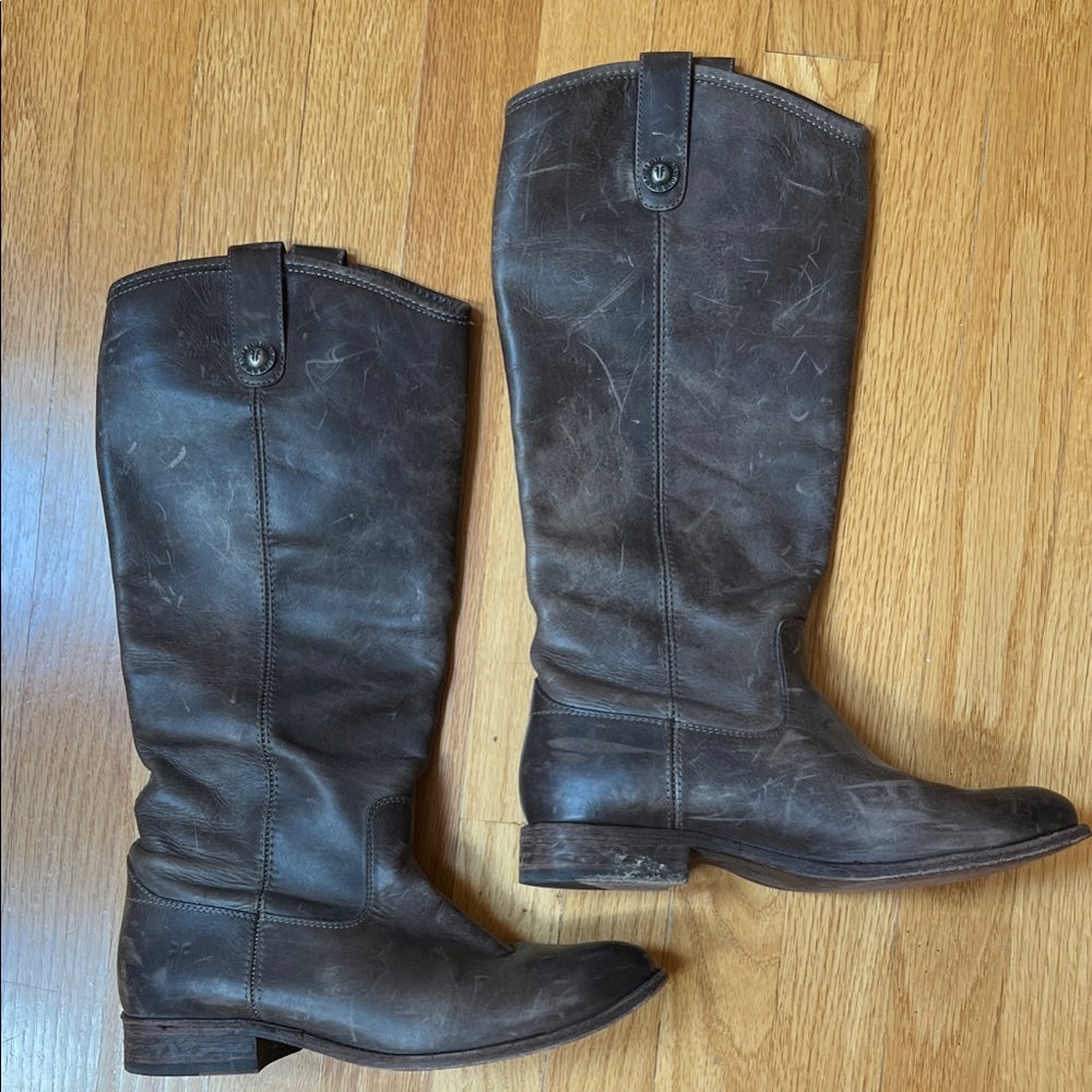 Brown Leather Riding Boots